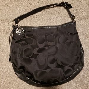 Coach Signature Print Hobo Bag